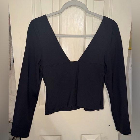 Free People Duo Corset Long Sleeve Cami In Black - Picture 5 of 6